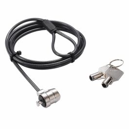 DICOTA Security Cable T-Lock Base, con Llave, para Ranura 3x7mm