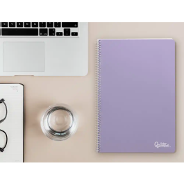 Liderpapel Cuaderno Espiral A4 Smart, Tapa Blanda, 80 Hojas 75gr, Rayado Montessori 3,5mm, Colores Surtidos