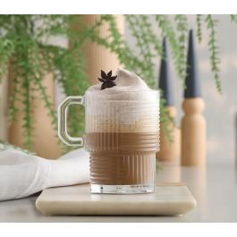 LAV Set 6 Vasos con Asa 270 cc Modelo Helen Medidas 10x7.3x10 cm (8 Cajas)