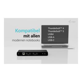 I-TEC UNIVERSAL DUAL 4K DOCK PD Conexión USB-C Power Delivery 85W Dual 4K Ultra HD Negro