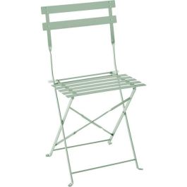 Conjunto Bistró para 2 Personas - Mesa Redonda 60x71 cm y 2 Sillas - Acero Pintado en Polvo - Color Verde Celadón Conjunto Bistró para 2 Personas - Mesa Redonda 60x71 cm y 2 Sillas - Acero Pintado en Polvo - Color Verde Celadón