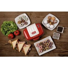 Ariete 1972/00 Sandwichera 3 en 1 Donuts y Cupcakes Party Time Roja