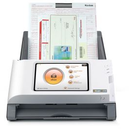 Plustek Escaner A350 Essential, 600x600 DPI, Escaner a Color, Escaneo Dúplex, Negro/Blanco, Pantalla LED 7"