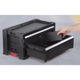 KETER Carro de Herramientas Modular con Cierre Centralizado, 7 Cajones, 60 x 38 x 83 cm con Ruedas