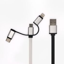 Gao Gao4004282460961 Enrollador de Cable USB 3 en 1, 2 m, Carga Rápida