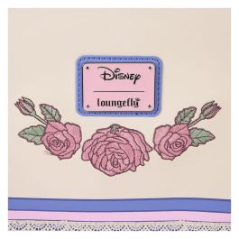 Loungefly Bolso Bandolera Floral Minnie Disney Piel Sintética con Detalles 3D y Asa Superior