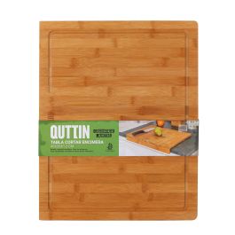 Quttin Tabla de cortar de bambú con borde, 45 x 35 x 1.2 cm (4 Unidades)