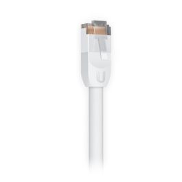Ubiquiti UniFi Cable Ethernet Patch Cat5e STP RJ-45 8m Blanco para Exterior, Resistente y Apantallado con Protección ESD
