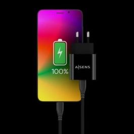 AISENS Cargador USB-C PD 20W, 5V/3A 9V/2.2A 12V/1.66A, negro AISENS Cargador USB-C PD 20W, 5V/3A 9V/2.2A 12V/1.66A, negro