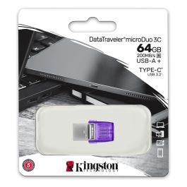 Kingston DataTraveler microDuo 3C DTDUO3CG3/64GB Pendrive 64GB USB3.2 Type-C Type-A 200MB/s
