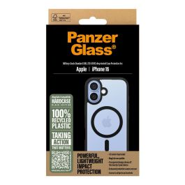 PanzerGlass iPhone 16 HardCase Negro Funda con MagSAFE Resistente a Golpes y Rayones MIL-STD-810H