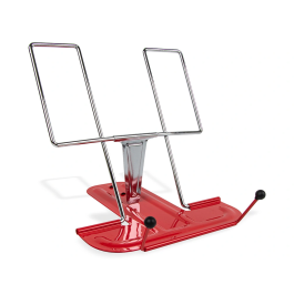 Liderpapel Atril Base Metálica Ángulo Ajustable Soporte Parte Posterior 195x235 mm Color Rojo