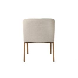 DKD Home Decor 2c24 Silla Urban Tapizada Blanco Madera Fresno y Poliéster Decapé 74x55x59 cm