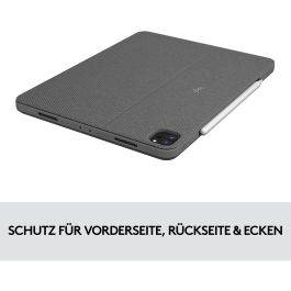 Logitech 920-010144 Combo Touch para iPad Pro 11" (1ª-3ª Gen) Teclado AZERTY Francés con Trackpad Cubierta Retroiluminada Gris Oxford