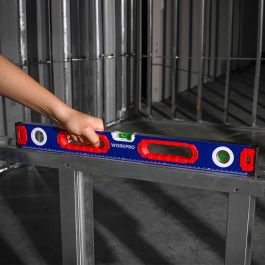 Workpro Nivel de Burbuja Magnético 60 cm Precisión 1 mm/m Base Aleación Aluminio