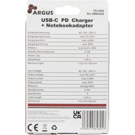 Inter-Tech PD-2090 Cargador USB-C 90W Negro con Carga Rápida Quick Charge 3.0 para Smartphone