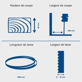Scheppach SCH4046664231295 Sierra de cinta HBS25 - 80 mm
