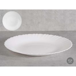 Plato Llano Clásico Opal Blanco 24 cm - Vivalto (24 Unidades) Precio: 29.58999945. SKU: B1FVLEVE3L