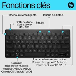 HP Teclado Inalámbrico Compacto Multi-Pair para Escritorio, Portátil, Tablet y Teléfono