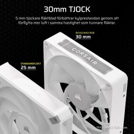 Corsair CO-9051039-WW COR1734308848629 Kit de inicio de un solo ventilador iCUE LINK RX140 RGB Max White para Refrigeración PC