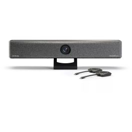 BARCO ClickShare Bar Pro 4K con 2 Botones para Salas Pequeñas y Medianas con Cámara 120°, Zoom 3x y Audio Integrado