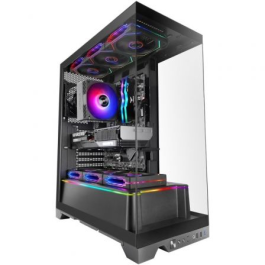 Mars Gaming MCPRISMA Caja Gaming Semitorre ATX MC-PRISMA con Triple Cristal Templado, Iluminación ARGB, Doble Cámara