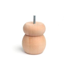 Pata de madera redonda de haya en color crudo mod.450. dimensiones ø7,7x10cm rei Precio: 7.69000012. SKU: S7912504