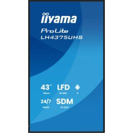 Iiyama LH4375UHS-B2AG Monitor Profesional 43" 4K UHD Android 11 IPS 24/7 500cd/m² HDMI DisplayPort VESA