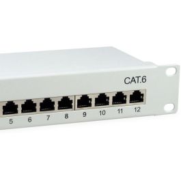EQUIP Patchpanel 12x RJ45 Cat6 10" FTP 1HE ISO/IEC Gris Claro