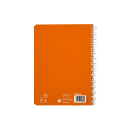 Liderpapel Cuaderno Espiral A5 Pautaguía Tapa Blanda 40 Hojas 75gr Cuadro Pautado 2,5mm Naranja