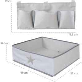 Roba ROB4005317341460 Trona Convertible LIV UP, Madera Natural, de 6 Meses a 70 kg, con Organizador