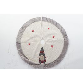 DKD Home Decor Base de Árbol de Navidad Tradicional, Poliéster, Blanco Gris Rojo, 106x106x1 cm (2 Unidades) DKD Home Decor Base de Árbol de Navidad Tradicional, Poliéster, Blanco Gris Rojo, 106x106x1 cm (2 Unidades)