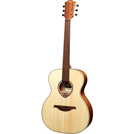 LAG Guitarra Acústica Lâg Auditorium Tramontane 70 - Natural, Folk, Abeto Engelmann Macizo, Caoba, Satinado