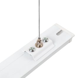 Kit de Suspensión para Carril Monofásico Blanco 1 Metro, Cable de Acero, Altura Regulable HO-SUS-M-B