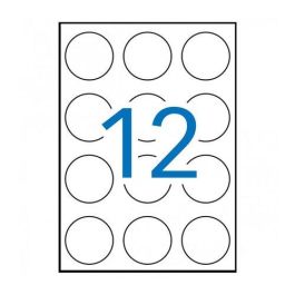 Apli Etiquetas Adhesivas Circulares Ø60 mm Inkjet-Láser 12 X 100H Blanco - 1200 etiquetas Precio: 17.89000004. SKU: S8400818