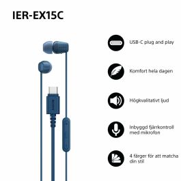 Auriculares Sony IEREX15CL Azul