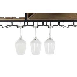 DKD Home Decor Botellero Vintage Madera y Metal Natural Negro 24x44x80 cm con 3 Estantes DKD Home Decor Botellero Vintage Madera y Metal Natural Negro 24x44x80 cm con 3 Estantes