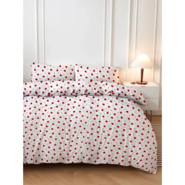 Juego de Cama Funda Nórdica 220x240 cm y Fundas de Almohada 60x60 cm 50% Algodón 50% Poliéster Rojo ASI8684283278640 Precio: 48.50000045. SKU: B139AT8459