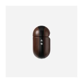 Nomad Modern Leather Case Funda de Cuero Marrón para Apple AirPods Pro 2, Material: Cuero, Microfibra y Policarbonato