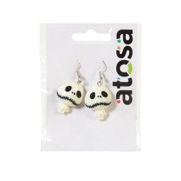 Pendientes Colgantes Fantasma Blanco Halloween - Accesorio para Disfraces, Fiestas Infantiles o Temáticas