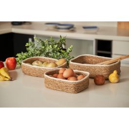 Privilege Set de 3 Cestas de Mimbre Rectangulares - 26x20 cm, 23x17 cm, 20x15 cm (4 Cajas)