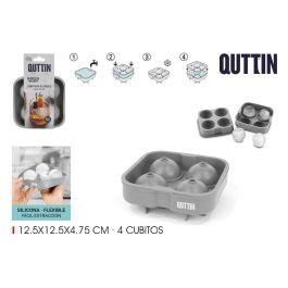 Cubitera flexible de silicona roja para 4 cubitos Quttin (24 Unidades) Precio: 52.5000003. SKU: B18KC8DGF9