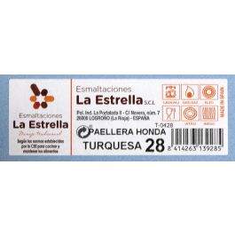 Paellera honda bordonada 28 cm Turquesa - La Estrella (4 Unidades) Paellera honda bordonada 28 cm Turquesa - La Estrella (4 Unidades)
