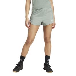 Pantalones Cortos Deportivos para Mujer Adidas Pacer Wvn High Verde S