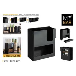 My Bar Organizador de Vasos, Tapas y Pajitas de 4 Secciones con Dimensiones 11 cm (Ancho) x 24 cm (Alto) x 23 cm (Largo) (6 Unidades) Precio: 36.58999949. SKU: B16BTABM76