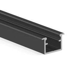 Herrajes Alk Perfil LED Aluminio Embutir Kale+ 3 Metros Negro Mate, Tapa Difusora 2 Posiciones, para Iluminación Uniforme (2 Unidades) Precio: 14.49999991. SKU: B15H3M9JJB