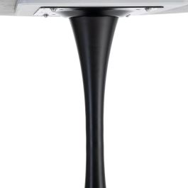 Mesa Comedor Negro Piedra Sinterizada 100 X 100 X 75 cm