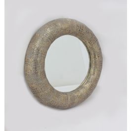 DKD Home Decor Espejo Árabe de Metal y Cristal Dorado 63x63 cm (2 Unidades) Decoración Hogar