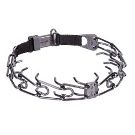 Hs Sprenger Collar Adiestramiento Inox. Negro Cierre Lock 60 cm*4 mm Acero Inoxidable Para Perros Hasta 70kg Germany