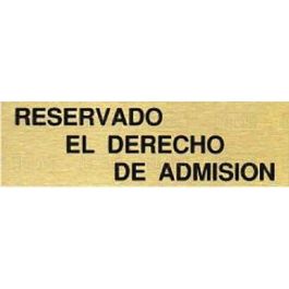 Placa Aluminio Oro 150X45 ''R.Dcho.Admin'' Duver Precio: 3.69000027. SKU: B1AVX25TDS